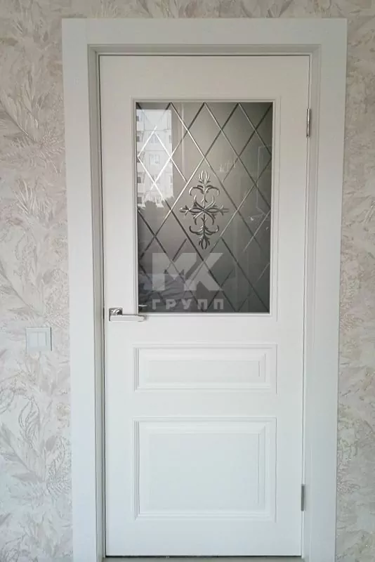 Лорд ПО М4. Лорд ПО М4, Эмаль белая. Стекло Сатинат белый с алмазной гравировкой.