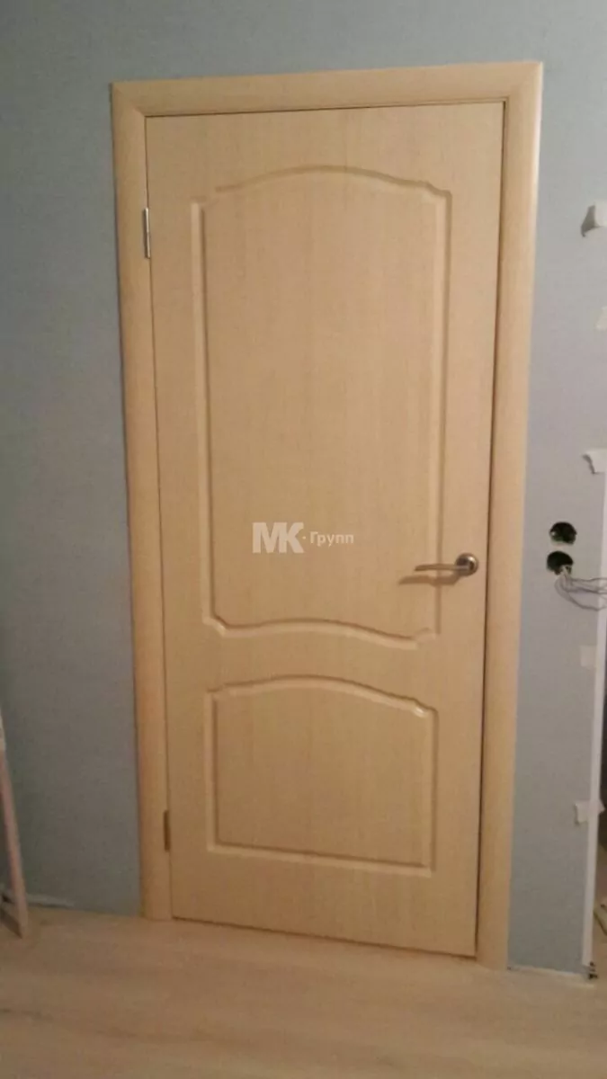 Дверь Альфа в цвете Беленый Дуб