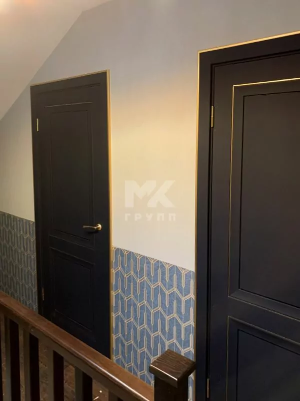 Uberture ПГ Деканто 1. синий бархат, молдинг золото