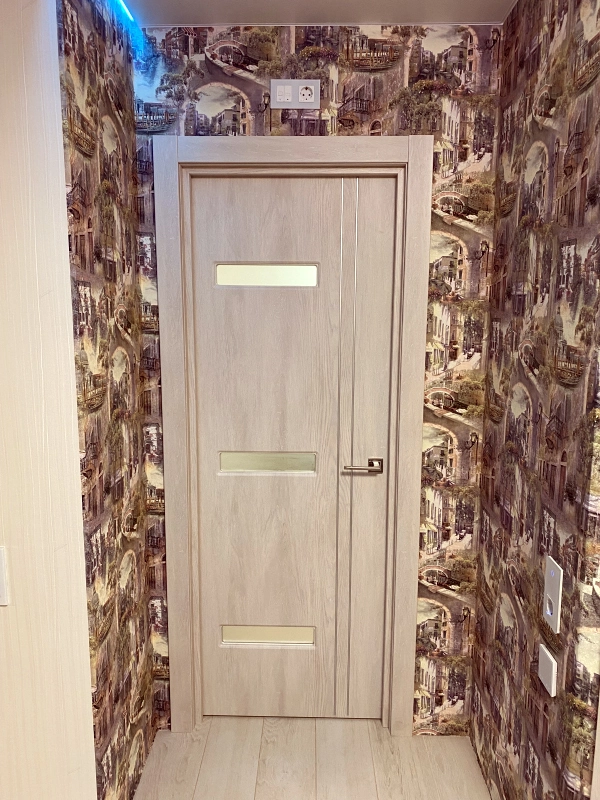 ДвериЯ: ПО ТВИНГО 2 Стекло сатинато белое левая. Дуб шале снежный